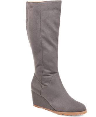 tall grey boots with heel