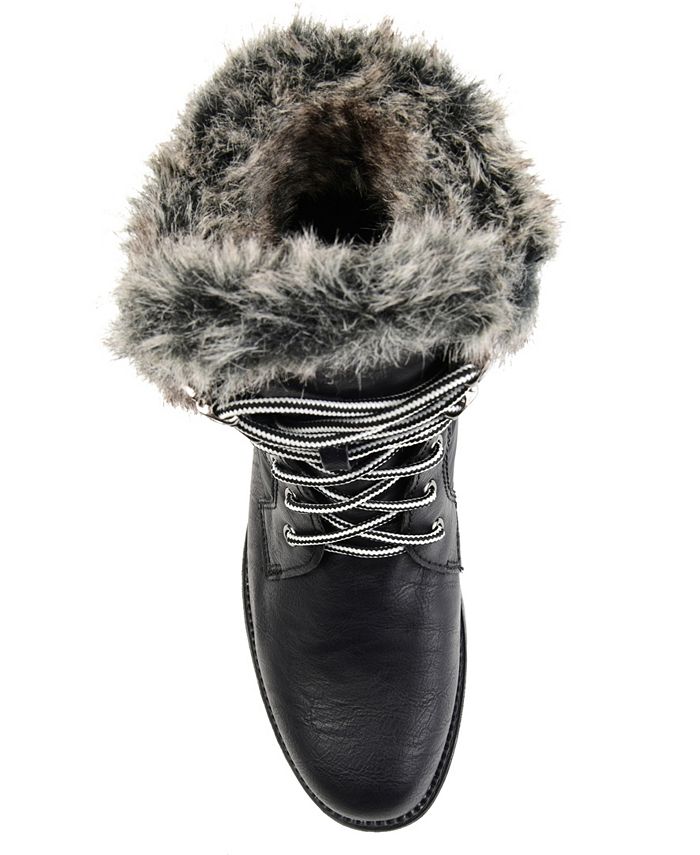 LifeStride Women's Flurry Snow Boot - Microsuede Slip-On Bootie With Faux Fur - View #8