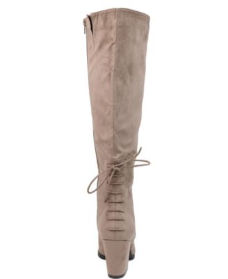 Women's Leeda Wide Calf Lace Up Detail Knee High Boots