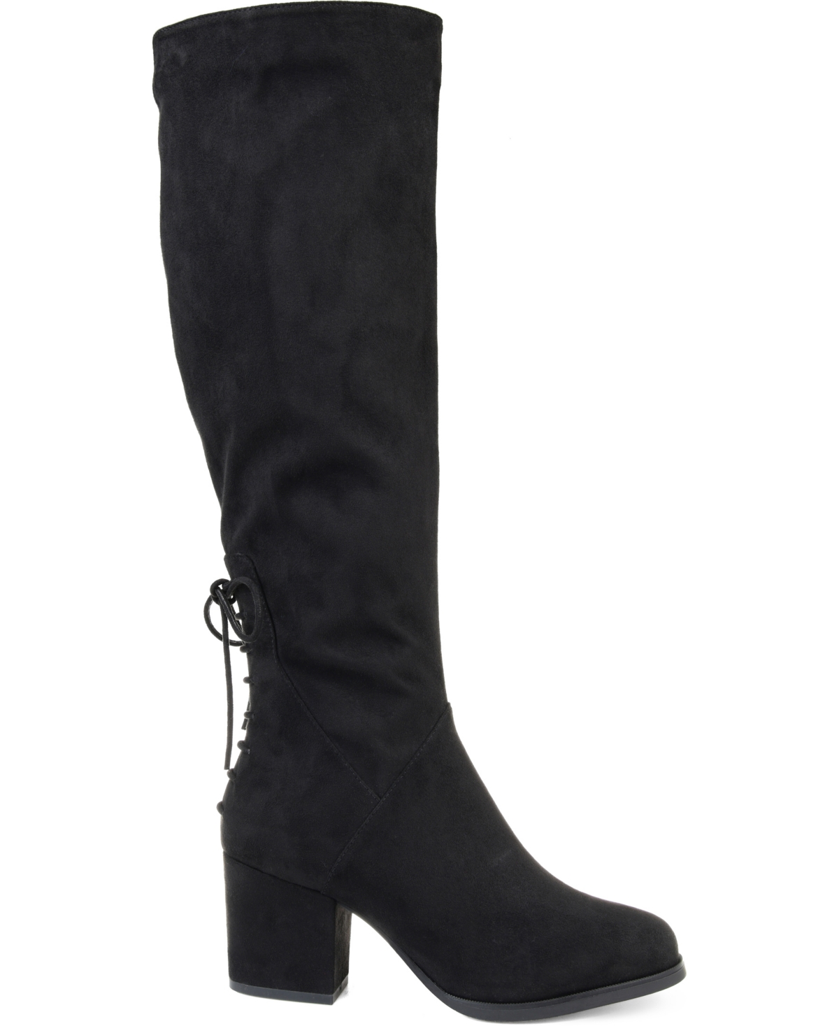 Journee Collection Women's Leeda Lace Up Detail Knee High Boots