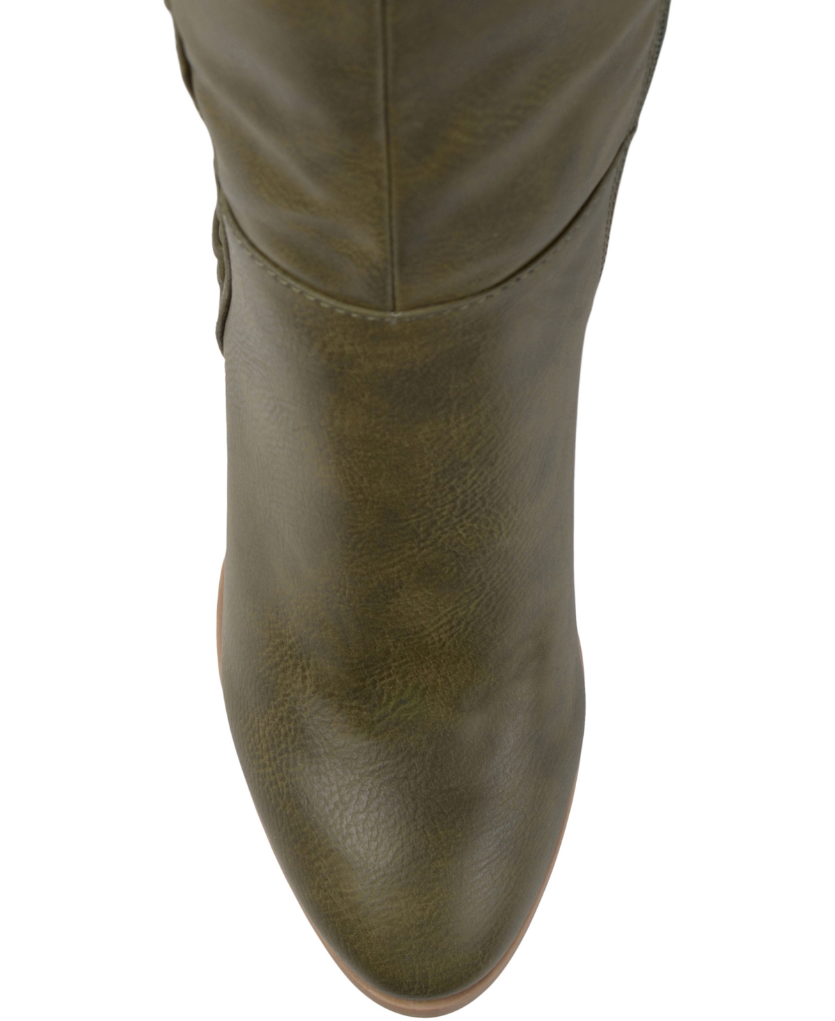 Journee Collection Women's Spritz Wide Calf Lace Up Over The Knee Boots