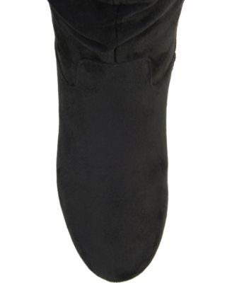 Women's Haze Wide Calf Rouched Knee High Wedge Boots