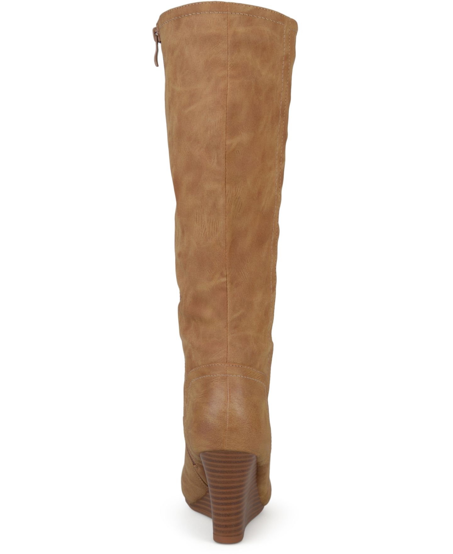 Женские ботинки Journee Collection Langly Regular & Wide Calf Knee High Wedge, цвет: Чёрный — фото 10