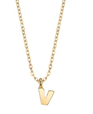 Gold-Tone Initial Necklace 20"
