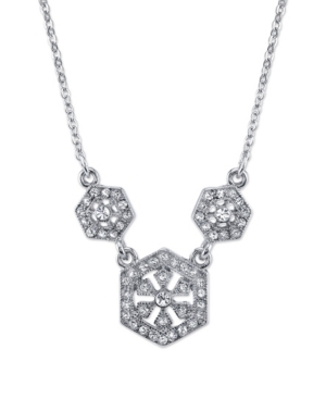 image of Downton Abbey Silver-Tone Crystal Necklace 16