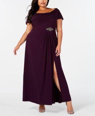 alex evenings cowl neck gown