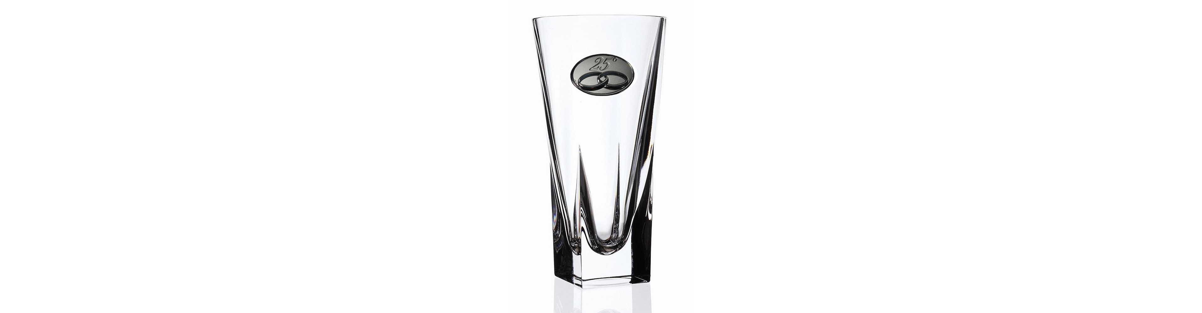 Rcr Fusion Crystal Vase Large with 25th Anniversary Design