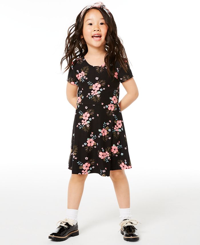 Epic Threads Toddler Girls Floral-Print Bow-Back Dress, Created for ...