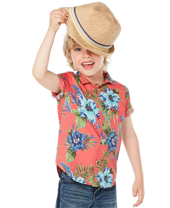 Epic Threads IT List Toddler Boys FloralPrint Cotton Shirt, Created for Macy's Macy's