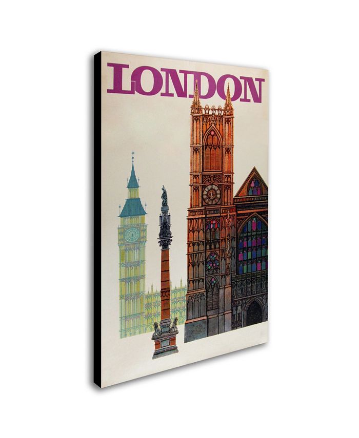 Trademark Global Vintage Apple Collection 'London Big Ben' Canvas Art ...