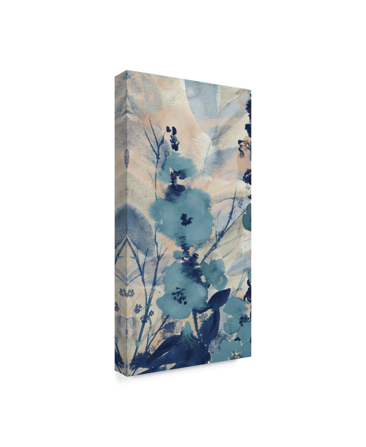 Marietta Cohen Art And Design 'Blue Floral Textile 2' Canvas Art -