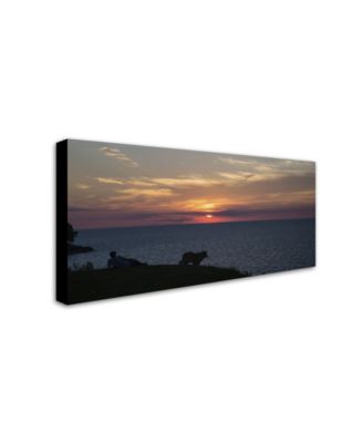 Trademark Global Kurt Shaffer 'Front Row to a Beautiful Sunset' Canvas Art - 10" x 19"