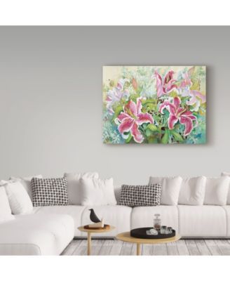 Joanne Porter 'Stargazer Lilies' Canvas Art - 14" x 19"
