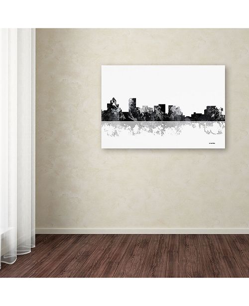 Trademark Global Marlene Watson &#39;Salem Oregon Skyline BG-1&#39; Canvas Art - 30&quot; x 47&quot; & Reviews ...