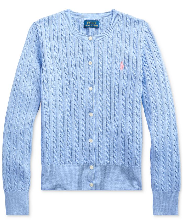 Polo Ralph Lauren Big Girls Combed Cotton Cardigan Macy s