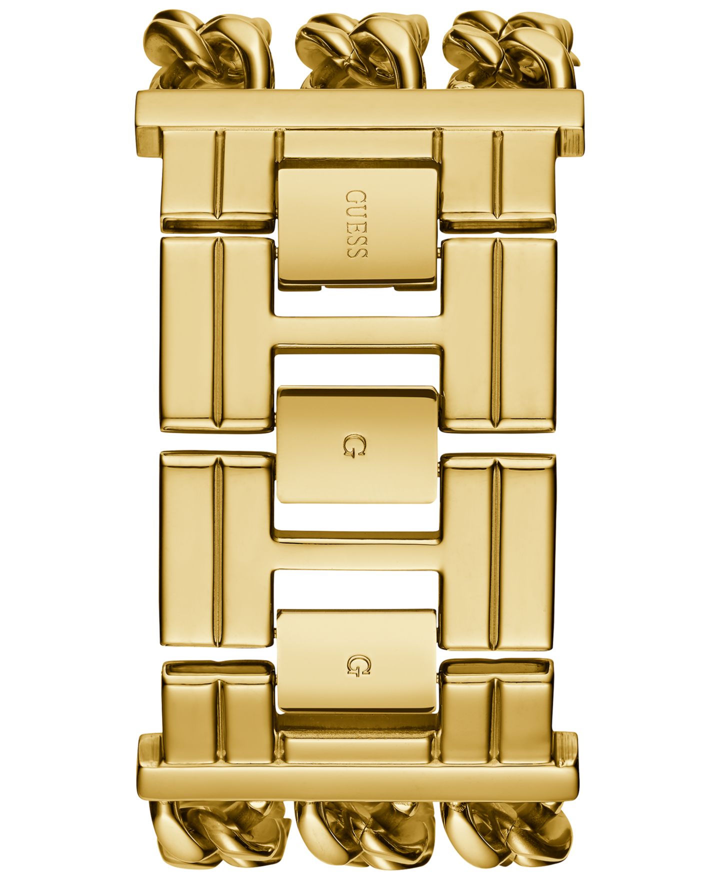 Женские часы GUESS Gold-Tone Stainless Steel Chain Bracelet Watch 39x47mm — фото 3