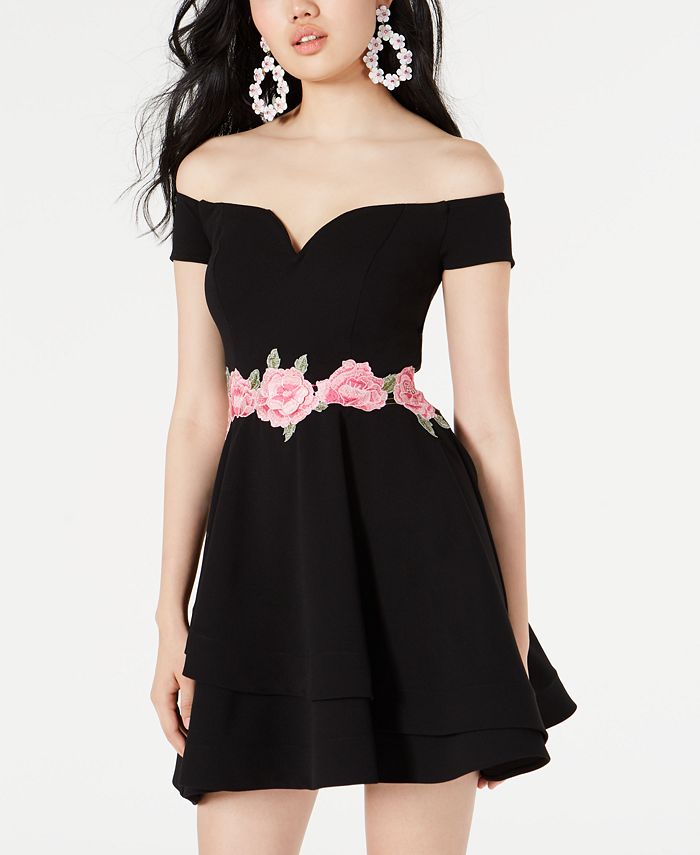B darlin off 2025 the shoulder dress
