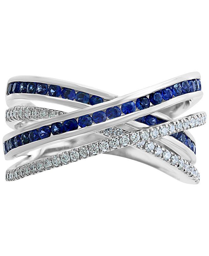 EFFY Collection EFFY® Sapphire (5/8 ct. t.w.) & Diamond (1/3 ct. t.w ...