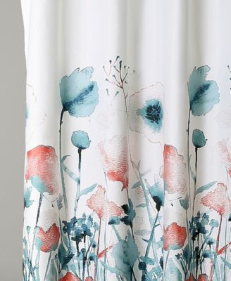 Zuri Flora Shower Curtain, 72" x 72"