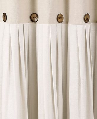 Linen Button Shower Curtain, 72" x 72"