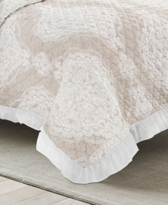 Lucianna Ruffle Edge Cotton 3-Pc. Bedspread Set, King