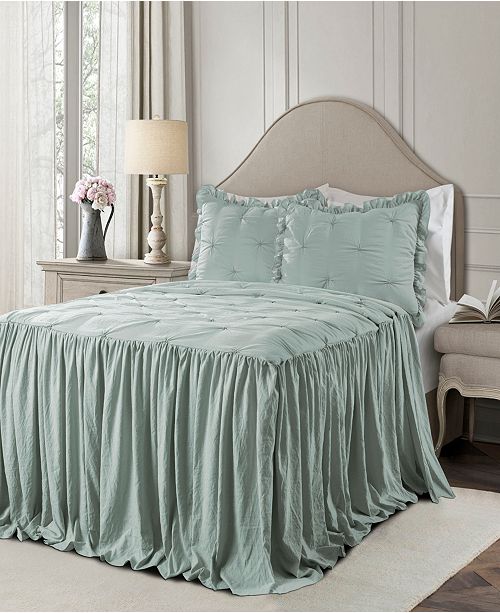 Lush Decor Ravello Pintuck Ruffle Skirt 2pc Twin Bedspread Set