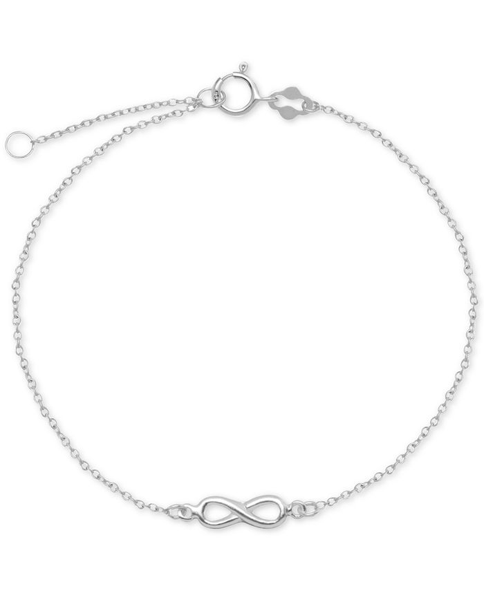Giani Bernini - Infinity Symbol Chain Ankle Bracelet in Sterling Silver, 9" + 1" Extender