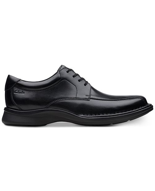 Clarks Men S Kempton Run Black Leather Dress Casual Lace Up Shoes