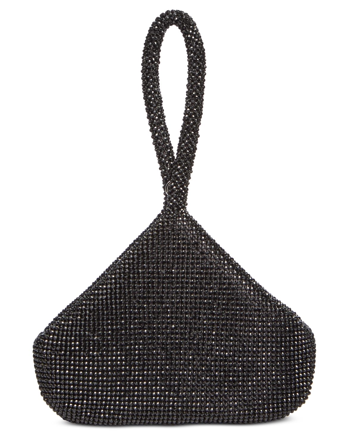 Inc International Concepts Doris Sparkle Mesh Pouch, Created For Macy's In Black,silver