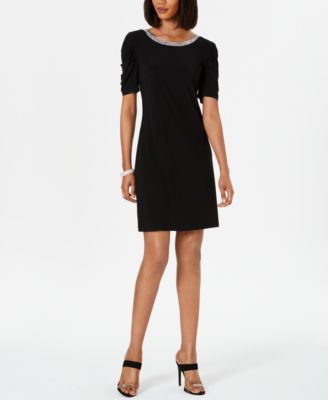 msk embellished shift dress