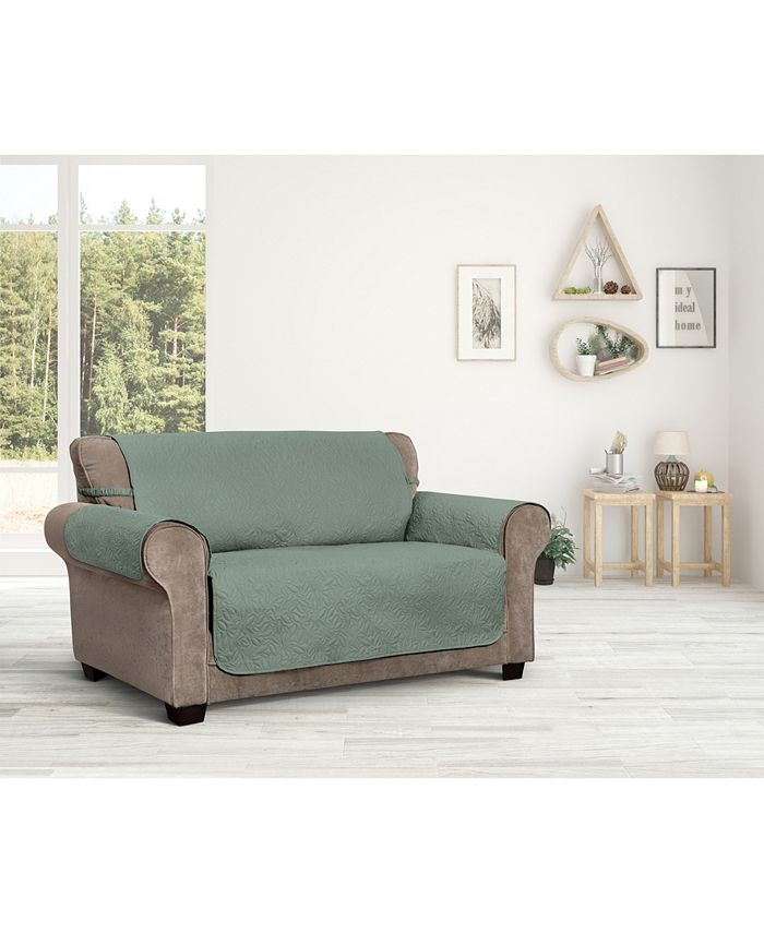 P/Kaufmann Home - Innovative Textile Solutions Belmont Leaf Secure Fit Loveseat Furniture Cover Slipcover