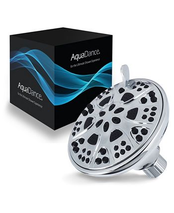 Aquadance - High Pressure 6-Setting, Large 5-Inch Shower Head with Full Chrome Finish