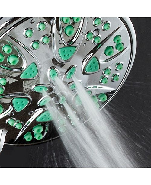 Aquadance Antimicrobial Shower Head, Coral Green Jets & Reviews