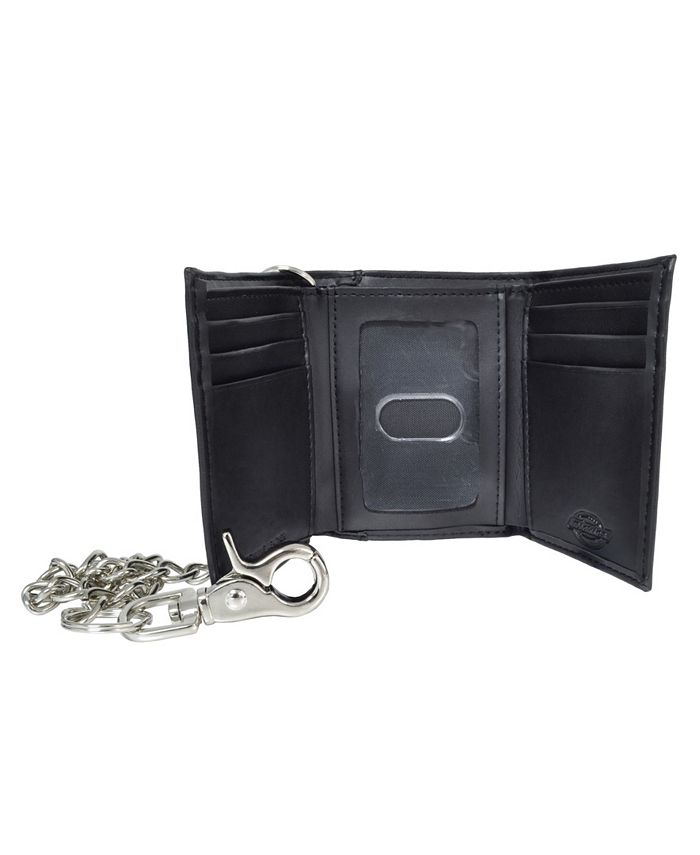 Dickies Security Leather Trifold Men's Wallet with Chains - Macy's