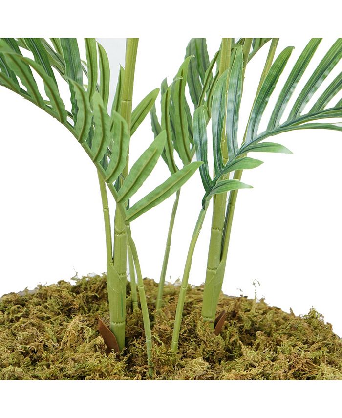 Vintage Home 66" Real Touch Palm Tree in Fiberstone Planter Macy's