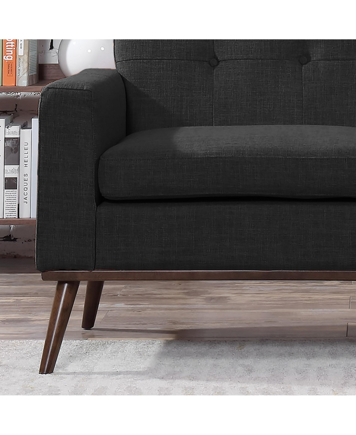 Noble House Stormi 60" Sofa In Dark Grey
