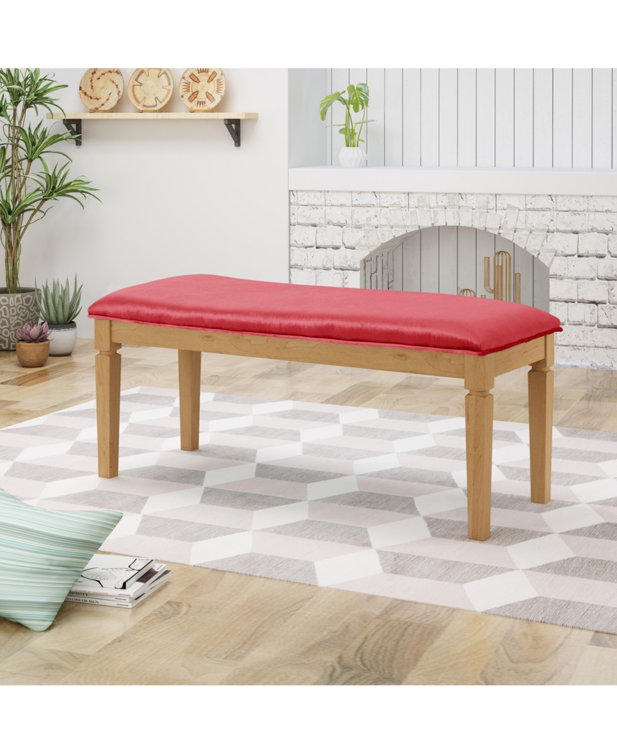 Noble House Svenson Bench In Red