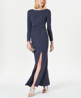 long sleeve gowns macys