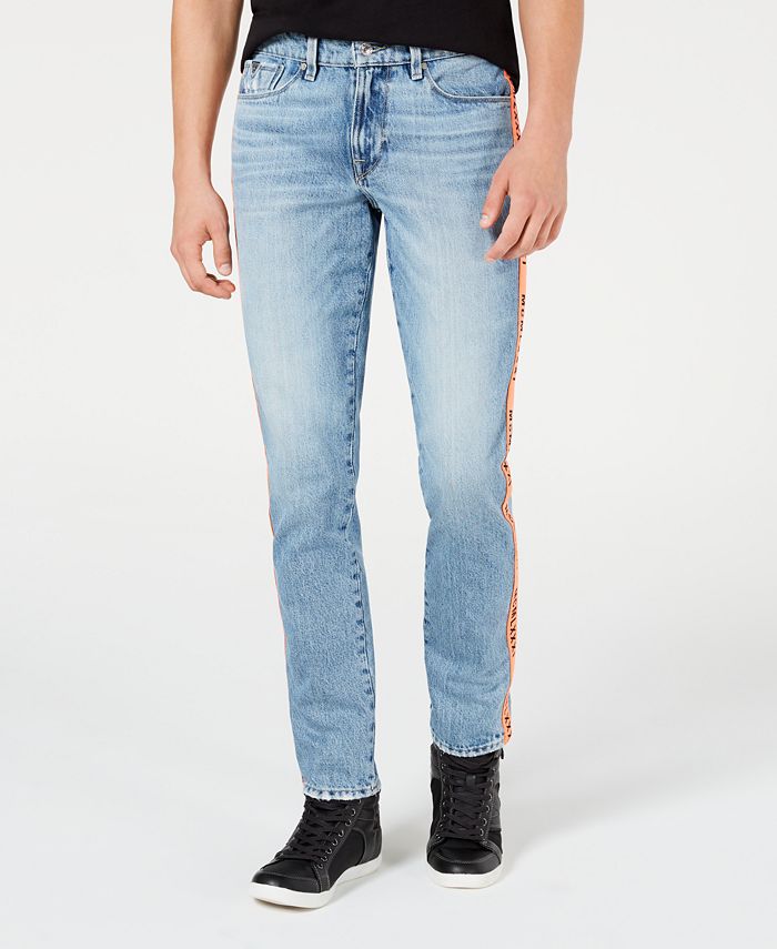 GUESS Men's Slim Tapered SideTaped Jeans Macy's