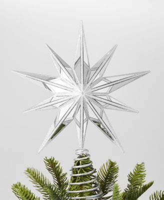 Holiday Lane - Shine Bright Silver Star Tree Topper