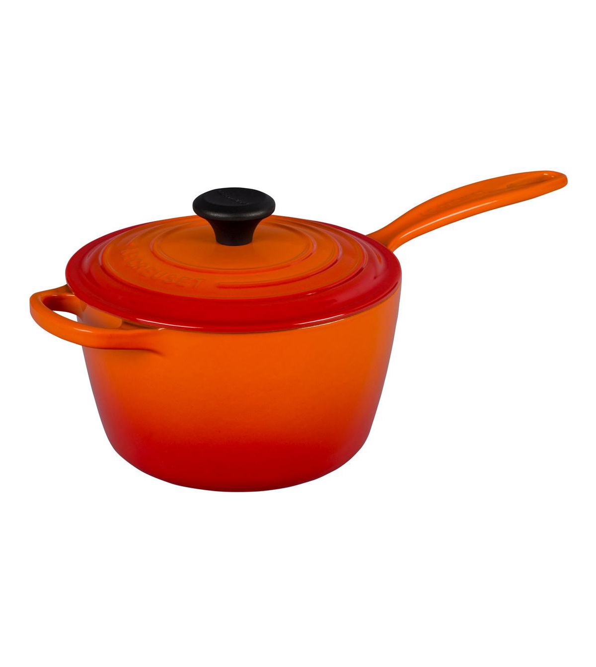Le Creuset 2.25 Quart Enameled Cast Iron Saucepan With Lid In Flame