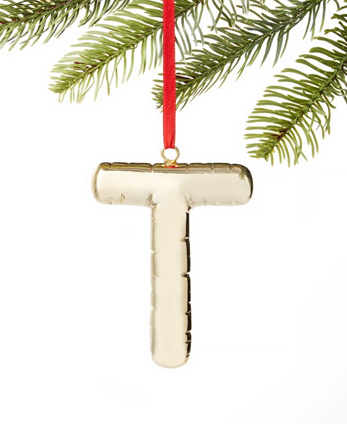 Holiday Lane Initials T Ornament Created for Macy #39 s Macy #39 s