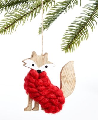 Holiday Lane - Upstate Red Sweater Fox Ornament