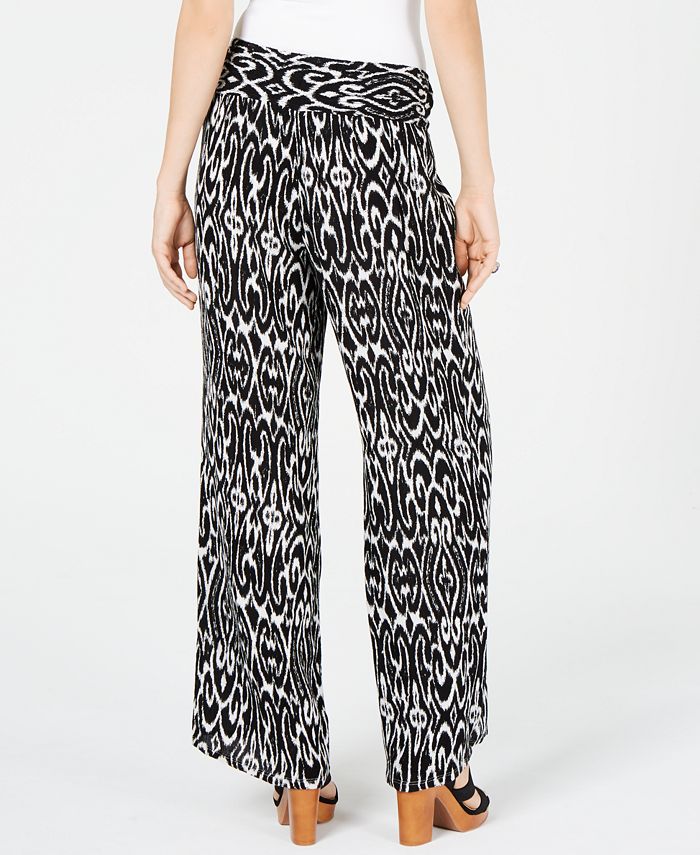 INC International Concepts INC Petite IkatPrint Crinkle Gauze Pants