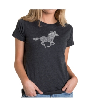 image of Women-s Premium Word Art T-Shirt - Horse Breeds