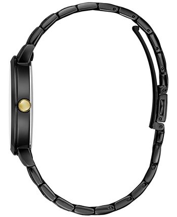Caravelle - Women's Crystal Black Stainless Steel Bracelet Watch 36mm