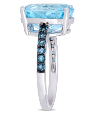Blue Topaz (10-1/2 ct.t.w.) Ring in Sterling Silver