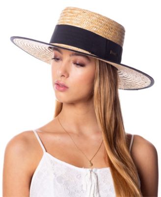 Angela & William Braid Natural Straw Women's Boater Hat