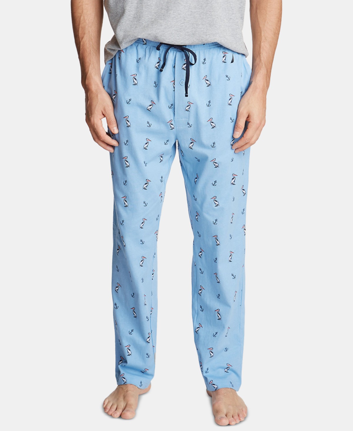 Мужские Nautica Men's Printed Cotton Pajama Pants — фото 1