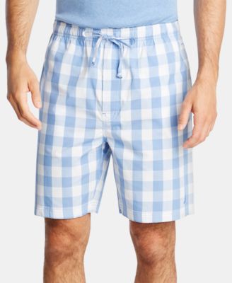 nautica men's cotton plaid pajama shorts